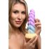 Mystique enhjørning dildo - 21cm (lilla-gul)