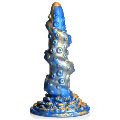   Creature Cocks Kraken - spiralblæksprutte dildo - 21cm (guld-blå)