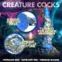 Creature Cocks Kraken - Spiral Blæksprutte Dildo - 21cm (guld-blå)