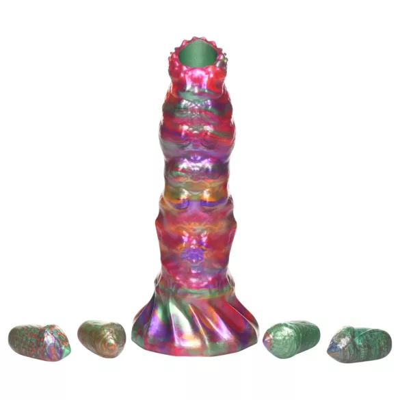 Creature Cocks Larva - ovipositor dildo - rumvæsen - silikone - regnbue