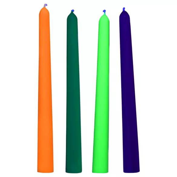 XR Brands - UV-reaktive BDSM-kropslys - farvede (4 stk.)