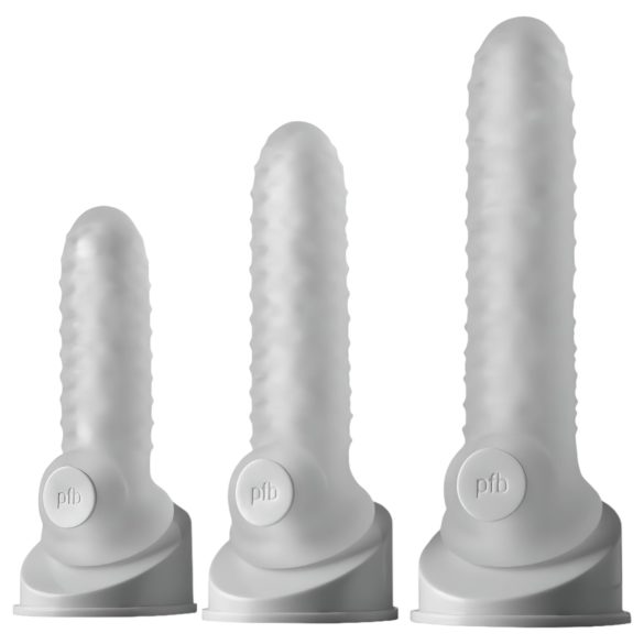 Fat Boy Checker Box - penis sleeve - tekstur med riller - hvid 17cm