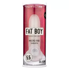   Perfect Fit - Fat Boy Micro Ribbed - penishylster (15 cm, hvid)