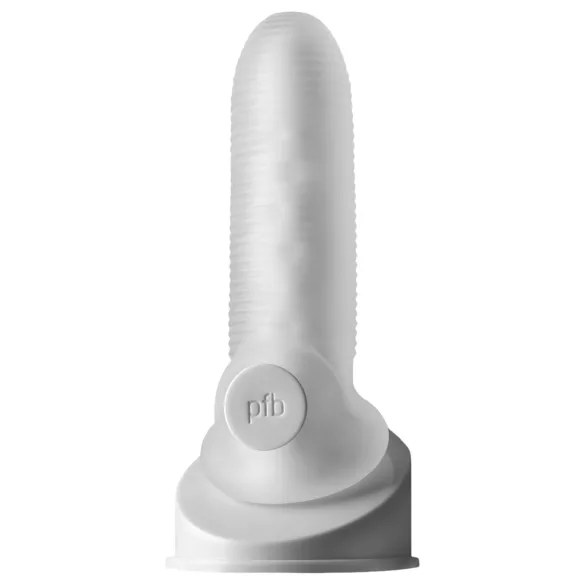 Perfect Fit - Fat Boy Micro Ribbed - penishylster (15 cm, hvid)