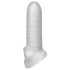 Fat Boy Ribbed penissleeve 15cm - hvid