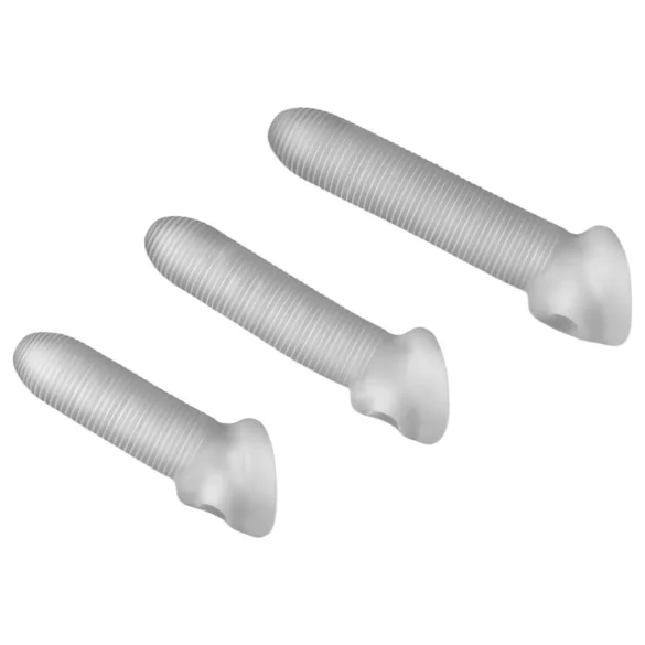 Perfect Fit - Fat Boy Micro Ribbed - penishylster (15 cm, hvid)
