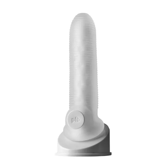 Perfect Fit - Fat Boy Micro Ribbed - penishylster (17 cm, hvid)