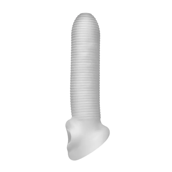 Perfect Fit - Fat Boy Micro Ribbed - penishylster (17 cm, hvid)