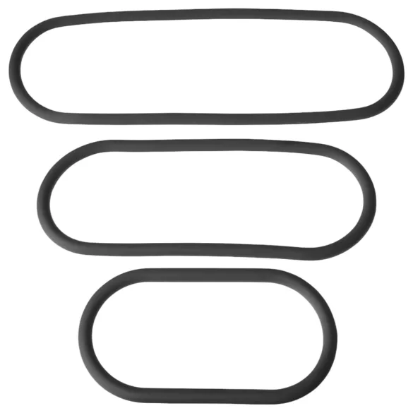 Perfect Fit - penisringsæt - smal silikone - sort (3 stk)