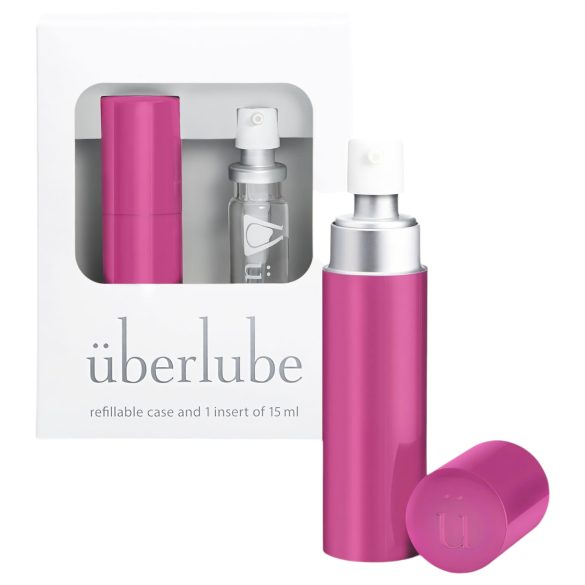 Überlube - silikone glidecreme med rejseetui - pink (15 ml)