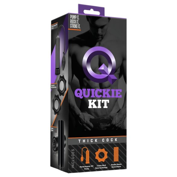 Quickie Kit - penis pumpe sæt - ekstra tykkelse - 4 dele