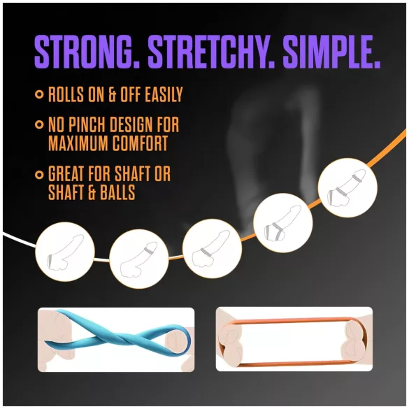 King of the Ring - penisringsæt - farverig - 6 stk