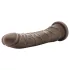 Dr. Skin 8,5 - realistisk dildo med sugekop (brun, 20,5 cm)