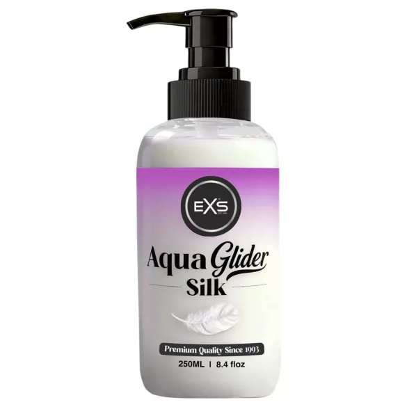 EXS AquaGlider Silk - silkeblød vandbaseret glidecreme i pumpeflaske (250 ml)