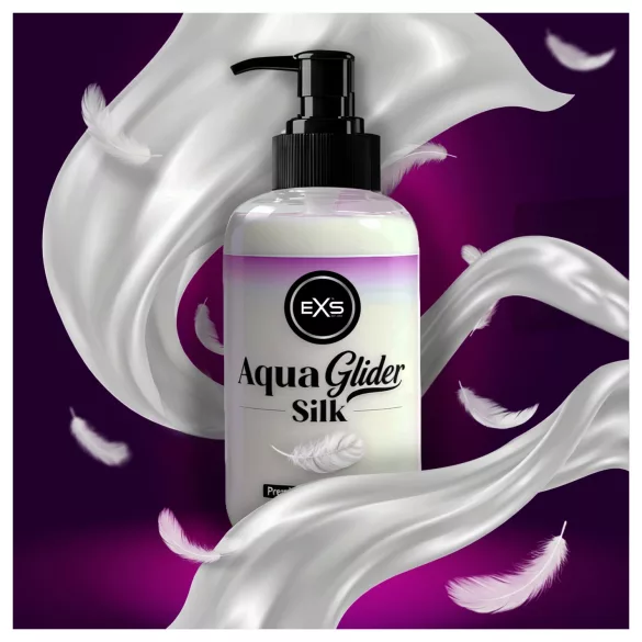 EXS AquaGlider Silk - silkeblød vandbaseret glidecreme i pumpeflaske (250 ml)
