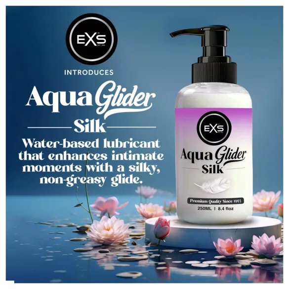 EXS AquaGlider Silk - silkeblød vandbaseret glidecreme i pumpeflaske (250 ml)