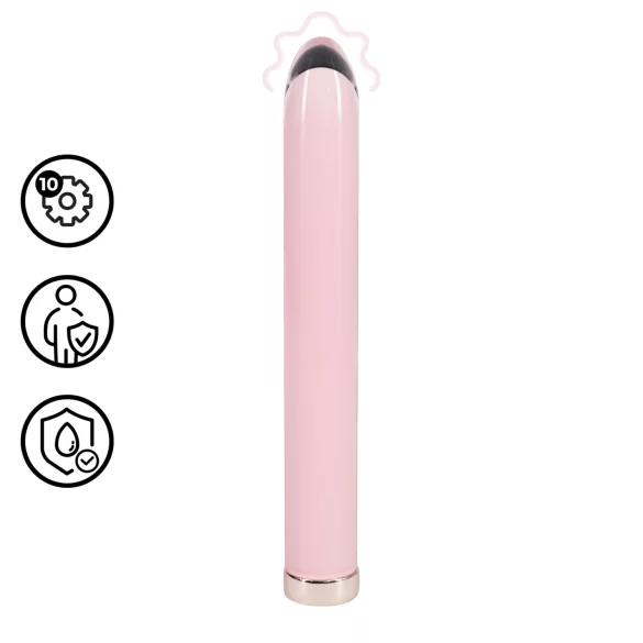 Loveline - lige glasvibrator (lyserød)