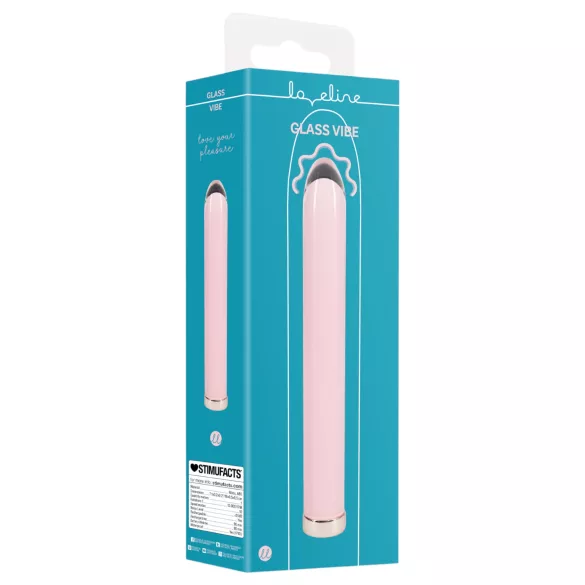 Loveline - lige glasvibrator (lyserød)