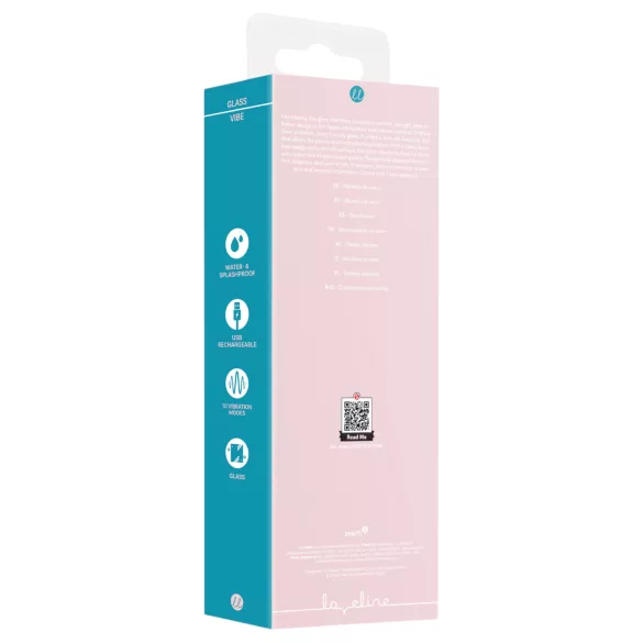 Loveline - lige glasvibrator (lyserød)