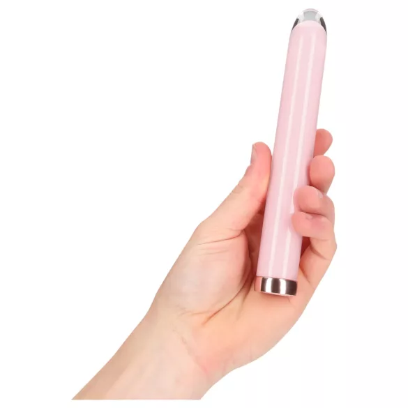 Loveline - lige glasvibrator (lyserød)