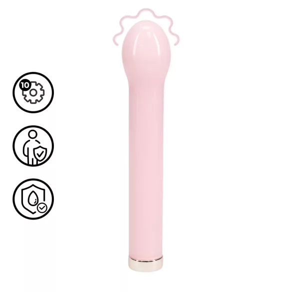 Loveline - glasvibrator med rund kuglehoved (lyserød)