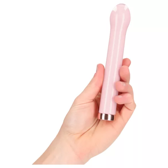 Loveline - glasvibrator med rund kuglehoved (lyserød)