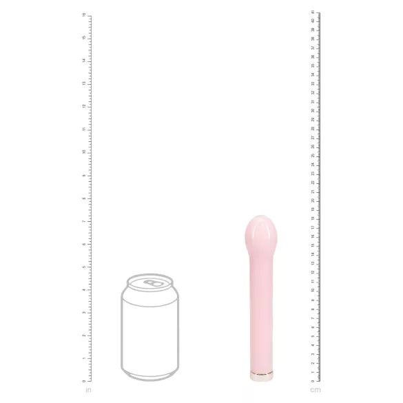 Loveline - glasvibrator med rund kuglehoved (lyserød)