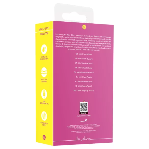 Loveline - mini G-punkt vibrator (pink)