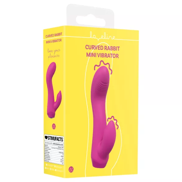 Loveline - buet mini vibrator med kanin (lyserød)