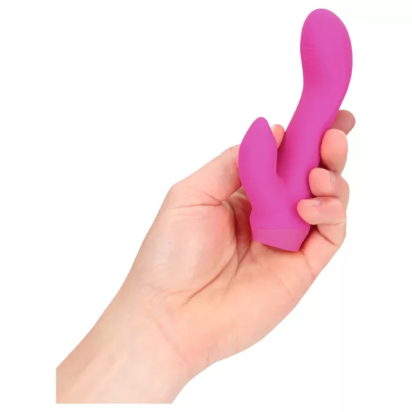 Loveline - buet mini vibrator med kanin (lyserød)