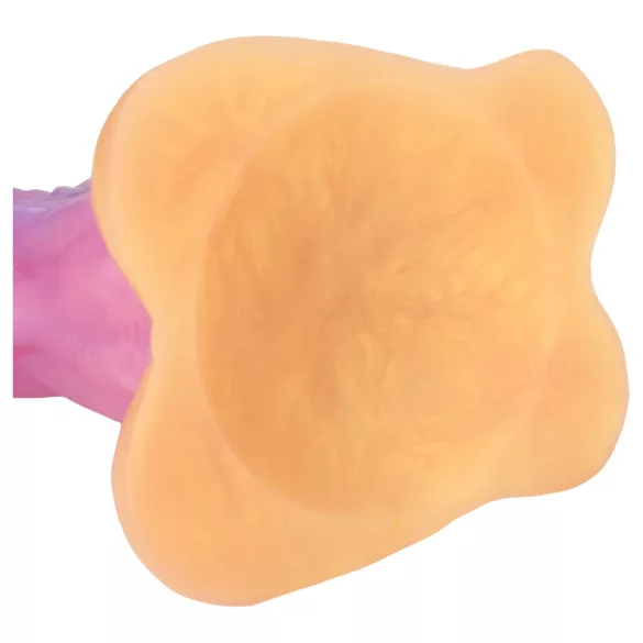 Ouch! Rainbow Invader - silikone fantasidildo (regnbuefarvet)