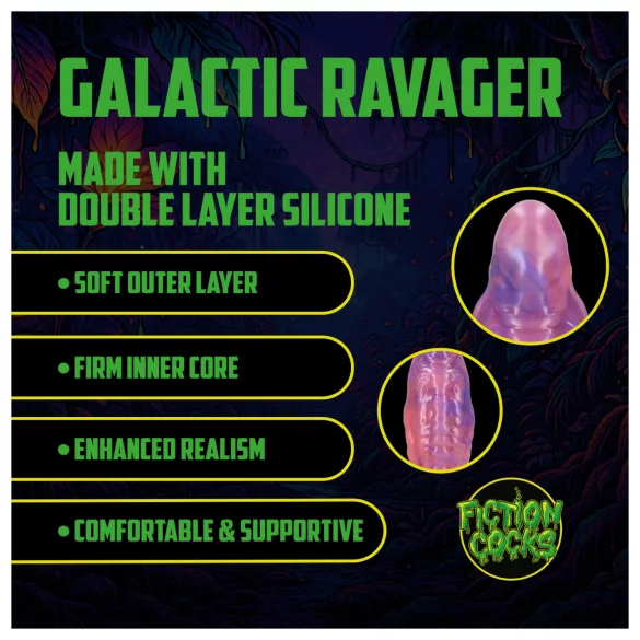 Ouch! Galactic Ravager - silikone fantasidildo (lilla)