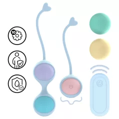 Loveline - vibrerende justerbart geishakuglesæt - blå