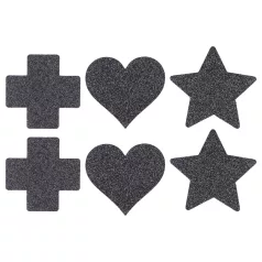 Le Désir - brystvortedekoration sæt - 3 par - sort