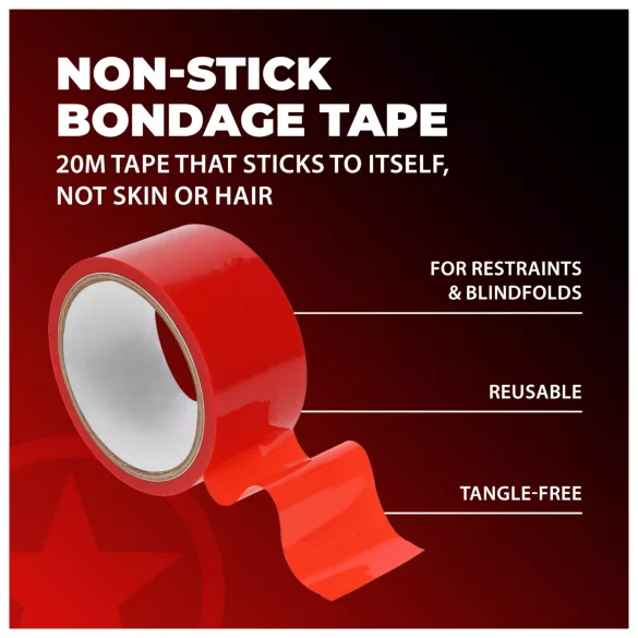 Ouch! - selvklæbende bondage-tape (rød) - 20 m