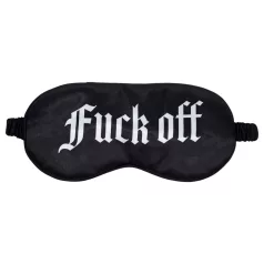   Ouch! - satinøjenmaske med teksten "Fuck Off" (sort)