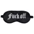 Ouch! - satinøjenmaske med teksten "Fuck Off" (sort)