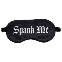   Ouch! - satin øjenmaske med teksten "Spank Me" (sort)