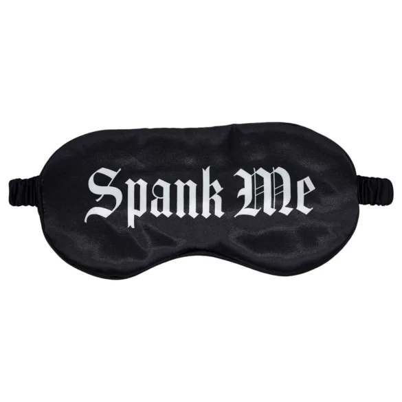 Ouch! - satin øjenmaske med teksten "Spank Me" (sort)