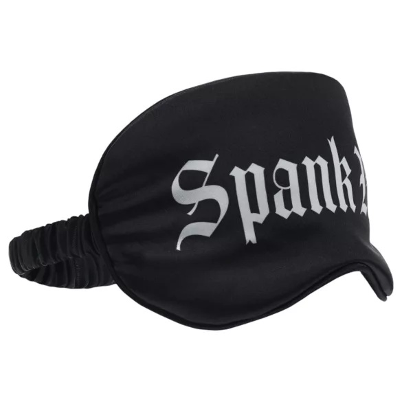 Ouch! - satin øjenmaske med teksten "Spank Me" (sort)