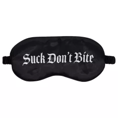   Ouch! - "Suck Don't Bite" satin øjenmaske (sort)