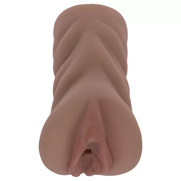 XKIN Next Door Amani - realistisk kunstig vagina-masturbator (mørk naturfarve)