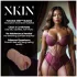 XKIN Next Door Amani - realistisk kunstig vagina-masturbator (mørk naturfarve)