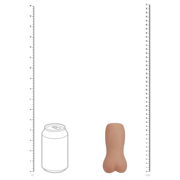 XKIN - naturtro kunstig numse-masturbator - M (mørk natur)