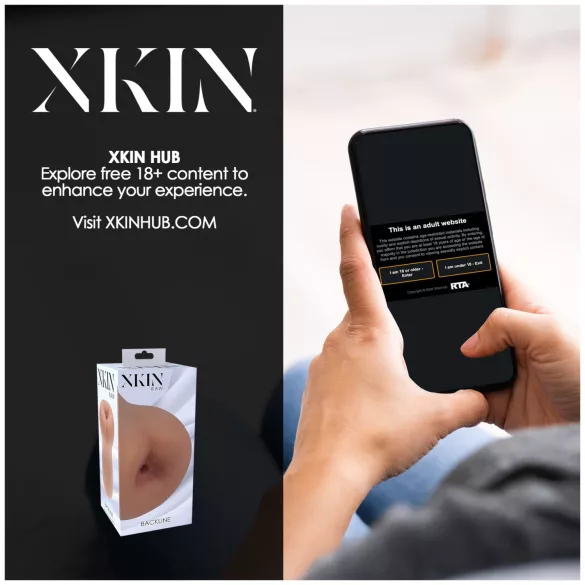 XKIN - naturtro kunstig numse-masturbator - M (mørk natur)