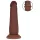 RealRock - realistisk dildo med dobbelt densitet (brun) - 15,5 cm