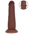 RealRock - realistisk dildo med dobbelt densitet (brun) - 15,5 cm