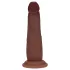 RealRock - realistisk dildo med dobbelt densitet (brun) - 15,5 cm