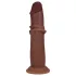 RealRock - realistisk dildo med dobbelt densitet (brun) - 15,5 cm