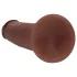 RealRock - realistisk dildo med dobbelt densitet (brun) - 15,5 cm
